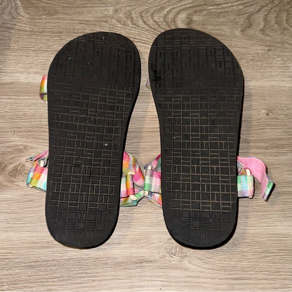 Rainbow Plaid Summer Sporty Sandals - Picture 8 of 9